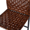 Urban Brown Woven Leather Counter Stool