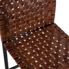 Urban Brown Woven Leather Side Chair