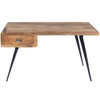 Anuri Natural Wood & Metal Desk