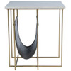 Stephanik Marble & Leather Magazine Table
