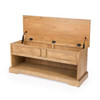 Efrem Natural Wood  Bench With Storage