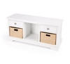 Asya White Bench With Storage