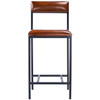 Lazarus Leather & Metal Counter Stool