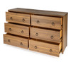 Lark 6 Drawer Natural Wood Dresser