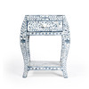 Trubadur Blue And White Bone Inlay Side Table