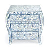 Trubadur Blue And White Bone Inlay 3 Drawer Chest