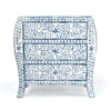 Trubadur Blue And White Bone Inlay 3 Drawer Chest