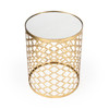 Corselo Mirror & Gold Metal Accent Table