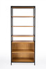 Hans 35.25" W X 84.25"h Etagere Bookcase With Doors