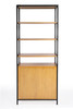 Hans 35.25" W X 84.25"h Etagere Bookcase With Doors