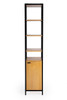 Hans Narrow Wood And Iron 84" Etagere Bookcase