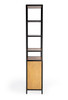 Hans Narrow Wood And Iron 84" Etagere Bookcase