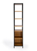 Hans Narrow Wood And Iron Open & Closed 84" Etagere Bookcase