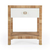 Corfu 1 Drawer Natural Raffia Nighstand