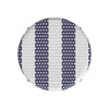 Tobias 30" Navy & White Round Rattan Bar Stool