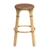 Tobias Brown Round Rattan Bar Stool