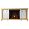Toppington Mirrored Electric Fireplace – Gold
