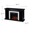Henstinger Electric Fireplace W/ Bookcase - Black