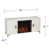 Lantara Electric Fireplace W/ Media Storage - Ivory