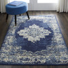 Nourison Grafix Modern Persian Navy Blue 5'3" x 7'3" Area Rug