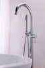 ANZZI Coral Series 2-handle Freestanding Claw Foot Tub Faucet With Hand Shower In Polished Chrome - FS-AZ0047CH