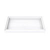 Dreamline Dreamstone 32 In. D X 60 In. W X 5 1/2 In. H Center Drain Single Threshold Shower Base In White B1DS6032XTC0001