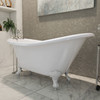 Dreamline Atlantic 61 In. L X 28 In. H Acrylic Freestanding Bathtub With White Finish BTAC6228FFXXF00