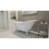 Dreamline Atlantic 61 In. L X 28 In. H Acrylic Freestanding Bathtub With White Finish BTAC6228FFXXF00
