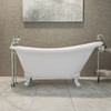 Dreamline Atlantic 61 In. L X 28 In. H Acrylic Freestanding Bathtub With White Finish BTAC6228FFXXF00
