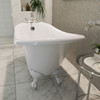 Dreamline Atlantic 61 In. L X 28 In. H Acrylic Freestanding Bathtub With White Finish BTAC6228FFXXF00