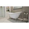 Dreamline Atlantic 61 In. L X 28 In. H Acrylic Freestanding Bathtub With Chrome Finish BTAC6228FFXXF01