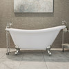Dreamline Atlantic 61 In. L X 28 In. H Acrylic Freestanding Bathtub With Chrome Finish BTAC6228FFXXF01