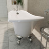 Dreamline Atlantic 61 In. L X 28 In. H Acrylic Freestanding Bathtub With Chrome Finish BTAC6228FFXXF01