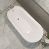 Dreamline Atlantic 61 In. L X 28 In. H Acrylic Freestanding Bathtub With Chrome Finish BTAC6228FFXXF01