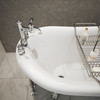 Dreamline Atlantic 61 In. L X 28 In. H Acrylic Freestanding Bathtub With Chrome Finish BTAC6228FFXXF01