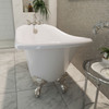 Dreamline Atlantic 61 In. L X 28 In. H Acrylic Freestanding Bathtub With Brushed Nickel Finish BTAC6228FFXXF04