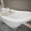 Dreamline Atlantic 61 In. L X 28 In. H Acrylic Freestanding Bathtub With Brushed Nickel Finish BTAC6228FFXXF04