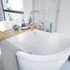 Dreamline Caspian 60 In. L X 27 In. H White Acrylic Freestanding Bathtub BTCA6032WFXXC00