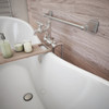 Dreamline Chesapeake 69 In. L X 31 In. H Acrylic Freestanding Bathtub With Brushed Nickel Finish BTCP6928HFXXC04