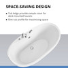 Dreamline Montego 60 In. L X 27 In. H White Acrylic Freestanding Bathtub BTMO6032WFXXC00