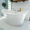 Dreamline Montego 66 In. L X 27 In. H White Acrylic Freestanding Bathtub BTMO6636WFXXC00