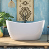 Dreamline Nile 59 In. L X 28 In. H Acrylic Freestanding Bathtub With Satin Black Finish BTNL5928FFXIC09