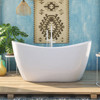 Dreamline Nile 59 In. L X 28 In. H Acrylic Freestanding Bathtub With White Finish BTNL5928FFXXC00