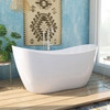 Dreamline Nile 59 In. L X 28 In. H Acrylic Freestanding Bathtub With Brushed Nickel Finish BTNL5928FFXXC04