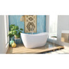 Dreamline Nile 59 In. L X 28 In. H Acrylic Freestanding Bathtub With Brushed Nickel Finish BTNL5928FFXXC04