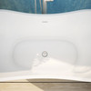 Dreamline Nile 59 In. L X 28 In. H Acrylic Freestanding Bathtub With Brushed Nickel Finish BTNL5928FFXXC04