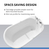 Dreamline Seneca 60 In. L X 25 In. H White Acrylic Freestanding Bathtub BTSC6032WFXXF00