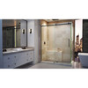 Dreamline Enigma Air 34 3/4 In. D X 60 3/8 In. W X 76 In. H Frameless Sliding Shower Enclosure In Satin Black SHEN-6434600-09