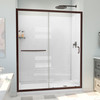 Dreamline Infinity-z 30 In. D X 60 In. W X 78 3/4 In. H Sliding Shower Door, Base, And Wall Kit - D2096030X