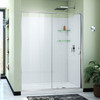 Dreamline Flex 30 In. D X 60 In. W X 78 3/4 In. H Pivot Shower Door, Base, And Wall Kit - D2226030X